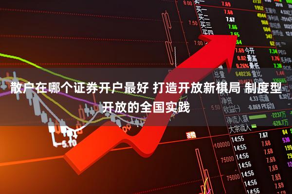 散户在哪个证券开户最好 打造开放新棋局 制度型开放的全国实践